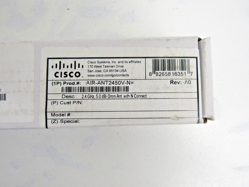 Cisco AIR-ANT2450V-N 2.4GHz 5.0 dBi Omni Antenna w/ N Connect     70-4 - Image 2 of 2