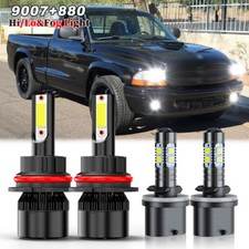 For Dodge Dakota 1998 1999 2000 Led Headlights Hilo Fog Light Bulbs Kit 6000k