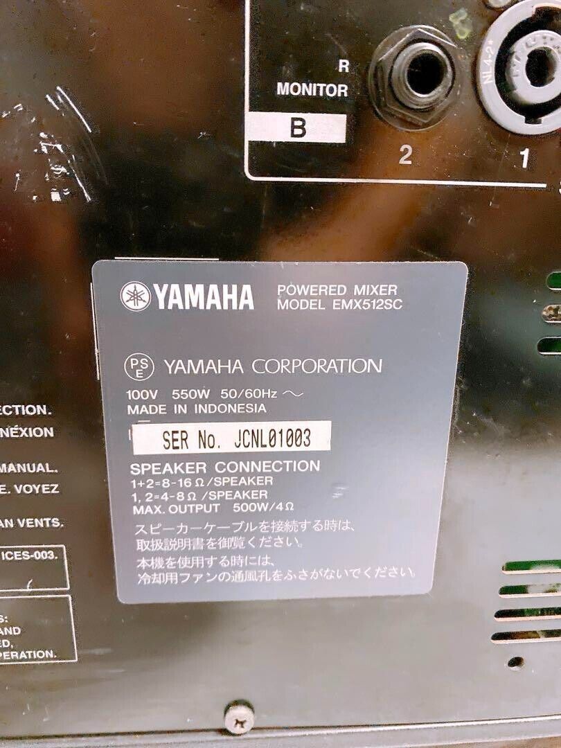 Yamaha EMX512SC 12 Channel Powered Mixer Confirmed Operation Yamaha EMX512SC 12 Channel Powered Mixer Confirmed Operation