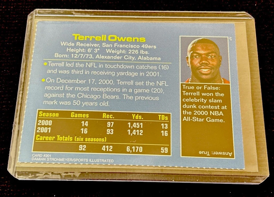 Terrell Owens Rare SF 49ers 2002 Legend HOF Sports Illustrated for Kids SI NM+ - Image 2 of 2