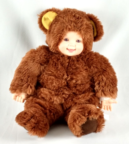 Anne Geddes Baby Teddy Bear Plush Costume 14 Inch Stuffed Animal Doll 1997 - Picture 1 of 9