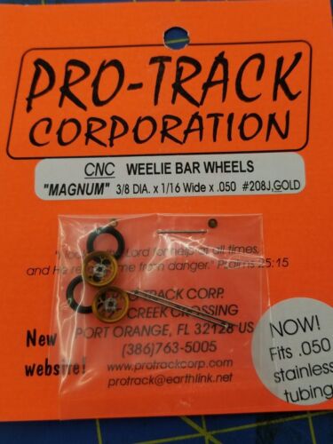 Pro Track #208J Gold Weelie Bar Wheels Magnum from Mid-America Raceway - Afbeelding 1 van 1