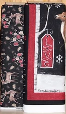 Susan Winget Peace Deer Christmas Fabric SOLD SEPARATELY by Springs Creative bty