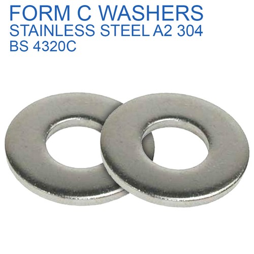 M6 6mm FORM C WASHERS FLAT WIDE WASHERS A2 STAINLESS STEEL WASHER