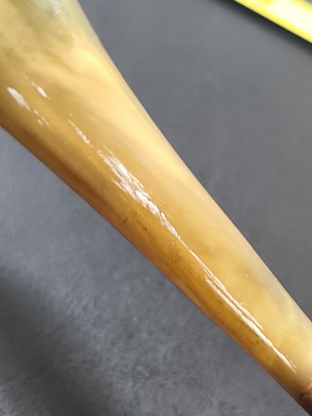 Vintage Bamboo Handle Shoe Horn Man Face Baseball Cap… Gem