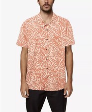 JACK O'NEILL Men's Short Sleeve Floral Fiji Shirt Coral S, L, XL