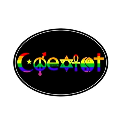 Coexist - Rainbow Pride Symbols - Pride LGBT Gay and Lesbian - Car