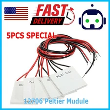 5 PCS TEC1-12706 Heatsink Thermoelectric Cooler Cooling Peltier  Module 12V 60W 