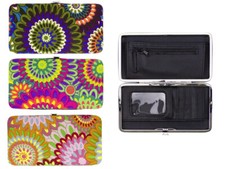 Sunsa Damen Geldbörse bunte Canvas Brieftasche Frauen Geldbeutel Portemonnaie 