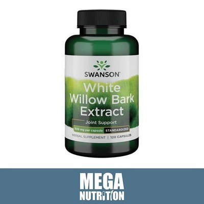Swanson White Willow Bark Extract 500mg 120 Capsules Natural Pain Relief