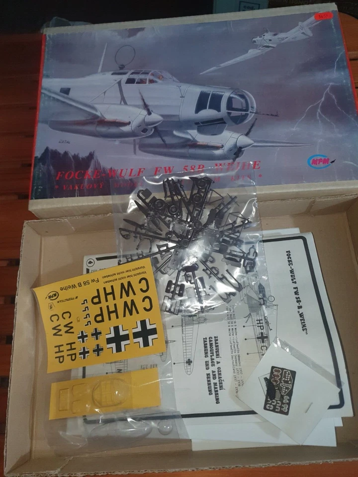 1:48 MPM FOCKE WULF FW-58B WEIHE ULTRA RARE HARD TO FIND OOP VACUFORM KIT - Immagine 2 di 4