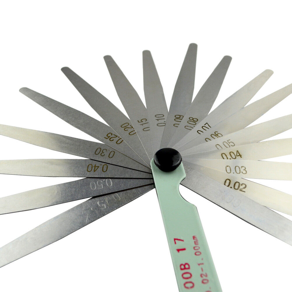 100B 17 Blades Feeler Filler Gauge Metric 0.02-1mm Thickness Gag