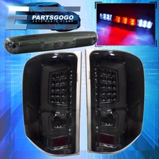 For 07-2013 Silverado 1500 Smoke C-Streak Tail Lights + Led 3Rd Brake Cargo Lamp