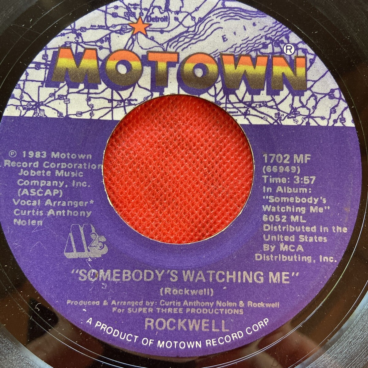Rockwell SOMEBODY'S WATCHING ME MJ Michael Jackson 45 RPM 7