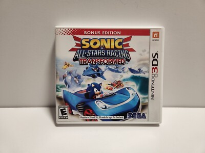 Sonic All Stars Racing Transformed (Nintendo 3DS) Original Case & Manual Only