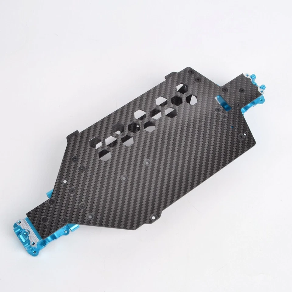 Custom Aluminum Gearbox Cover Carbon Chassis Kit for Tamiya TT-02B TT-02BR Car - Image 3 of 4
