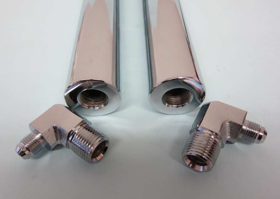Lowrider Hydraulics competition cylinders 8"chrome, 1/2" Port, triple