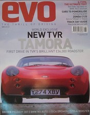 EVO 06/2001 featuring TVR Tamora , Pagani Zonda, Jaguar, Audi, AC, Ginetta, BMW