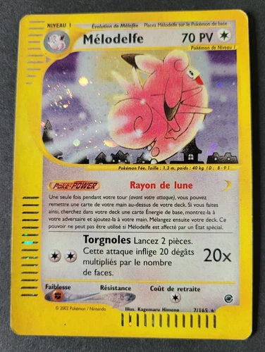 Pokemon Card No. 7/165 Melodelfe HOLO - Basic Edition Expedition - VF