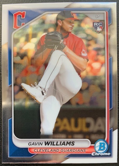 2024 BOWMAN CHROME GAVIN WILLIAMS CLEVELAND GUARDIANS RC #77 BASE