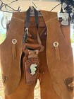 Vintage leather kids cowboy outfit — photo 1