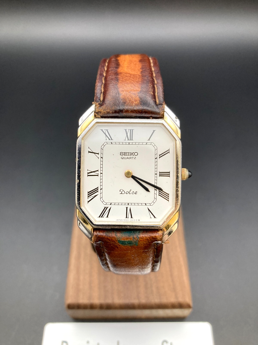 Exc+5] Seiko Dolce 6020-5940 Mens Vintage Watch Quartz Octagon