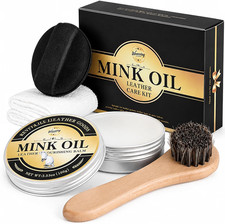 4 in 1 Mink Oil Kit, 3.52 oz Leather Conditioner and Cleaner for Shoes Boot