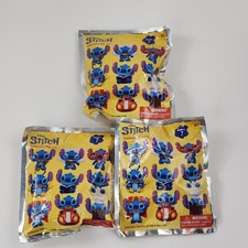 x3 Disney Stitch Figural Bag Clip Series 7 3 Inch Figure Keychain Sealed Lot New