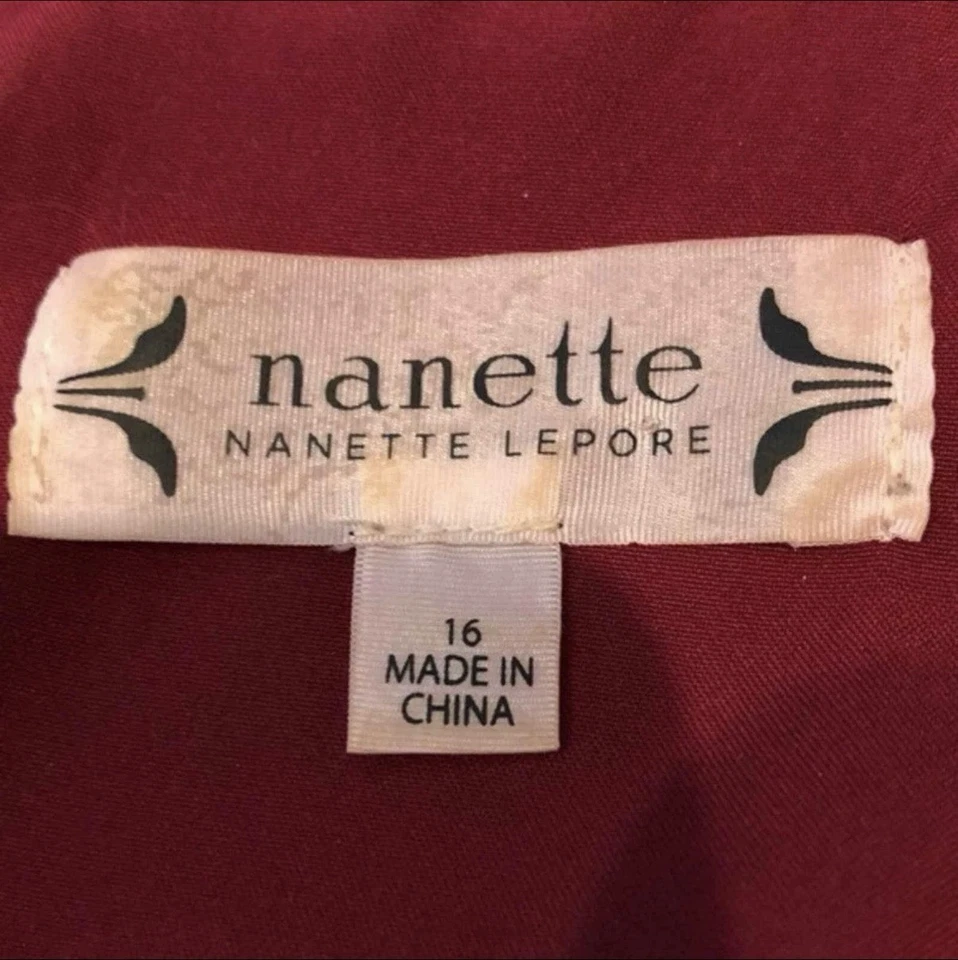 Vestido Nanette Lepore Arándano Floral Manga Campana Talla 16 Foto 4 de 4