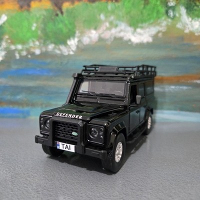 Land Rover Defender Diecast Model Car Personalised Plates 1:32 Sound Light Boxed