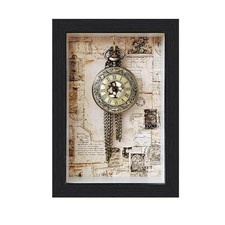 Pocket Watch Display Case,Wood Pocket Watch Box,Wall Cabinet Shadow