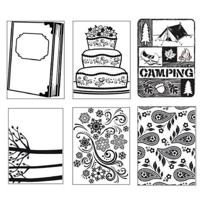 Prägeschablone C6 Hintergründe Natur Embossing Folder Darice 18