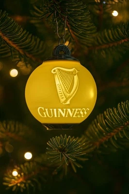 MIXED UP DOLLY Guinness Irish stout Christmas Bauble lithopane