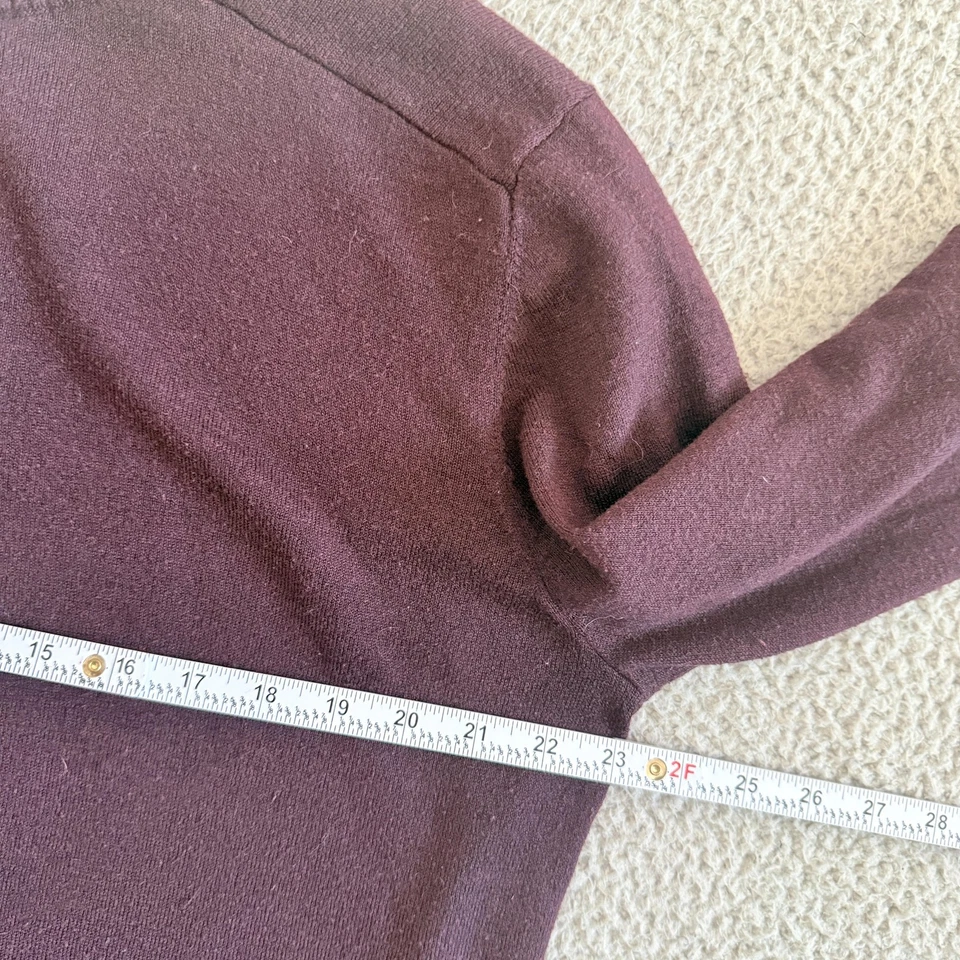 Suéter Smartwool Para Hombre Grande Púrpura Media Cremallera Mezcla Lana Merino Pullover Tejido Foto 3 de 4