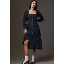 Reformation Celeste Denim Maxi Dress 12