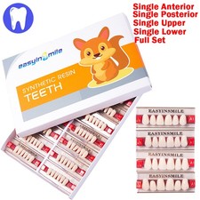 Dental Acrylic Resin Denture Teeth Upper Lower Full Set Shade A1/A2/A3 Anterior