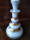 7" Antique Deco France Portieux Vallerysthal Gold Opaline Tiered Perfume Bottle — photo 3