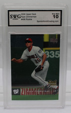 2006 UPPER DECK RYAN ZIMMERMAN # 498 ROOKIE  10 GEM MINT  SWG