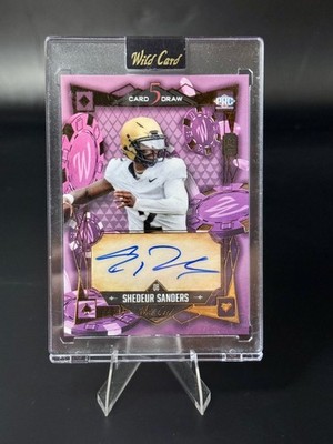 SHEDEUR SANDERS 2024 WILD CARD 5 CARD DRAW #5CDCASS AUTO PURPLE | #/3