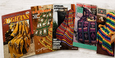 Vintage Lot 5 Afghan Crochet Pattern Booklet ...