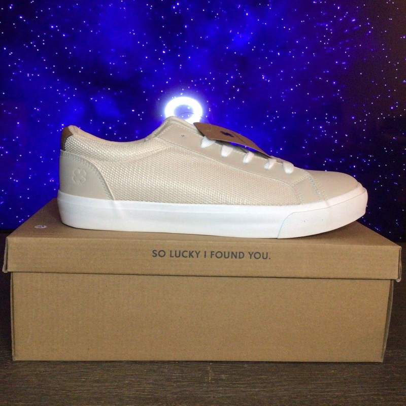 Lucky Brand Men's Beige/White Low Top Lace-Up Casual Sneakers Size 10 Easy Walk