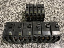 11 Square D QO used working Circuit Breaker lot 220 225 230 115 120 20A