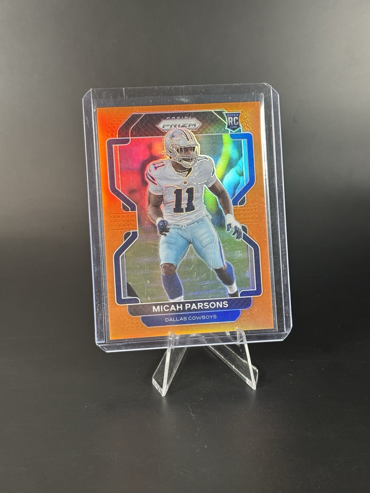 2021 Panini Prizm Micah Parsons Orange Prizm /249 #382 Rookie Card RC