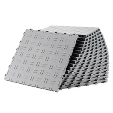 Uimoso Garage Tiles Interlocking 12x12 in 25 Pack Garage Flooring Tiles Silver