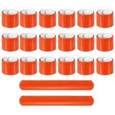 20Pcs Reflective Arm Bands, 8.7"High Visibility Bands, Orange  Arc 