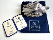 Vintage ITALO GORI Italy Sterling Silver Covered Seashell Conch Buccellati style