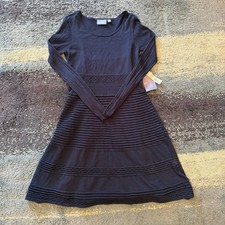NWT Simply Vera by Vera Wang Navy Blue Long Sleeve Knitted Pullover Dress XL