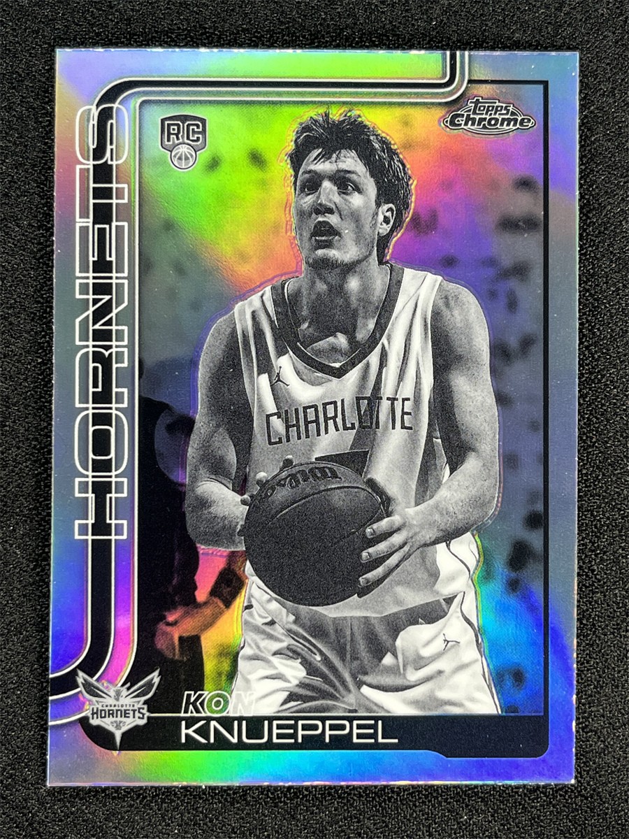 2025-26 Topps Chrome Kon Knueppel #254 Negative Refractor Rookie RC Hornets
