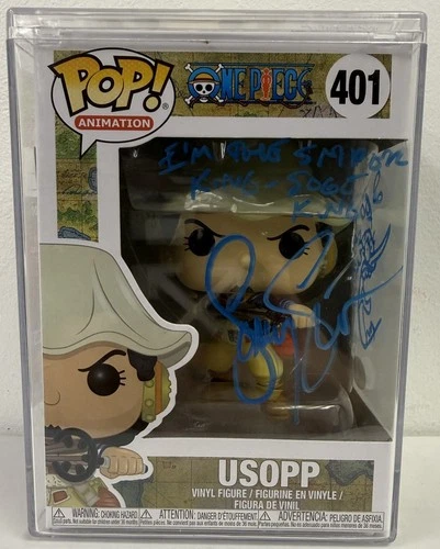 Funko Pop! One Piece Usopp #401 Signed Pop Figurine W/Sketch JSA COA With Case