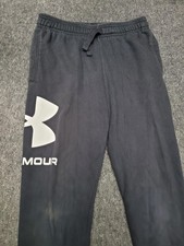 Under Armour Pants Youth Large Black ColdGear Joggers Sweatpants Loose Cuffed